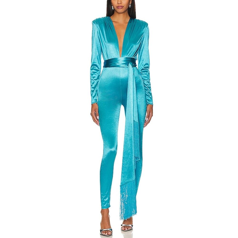 Bronx And Banco Sleek Aqua Stella Jumpsuit Size XS